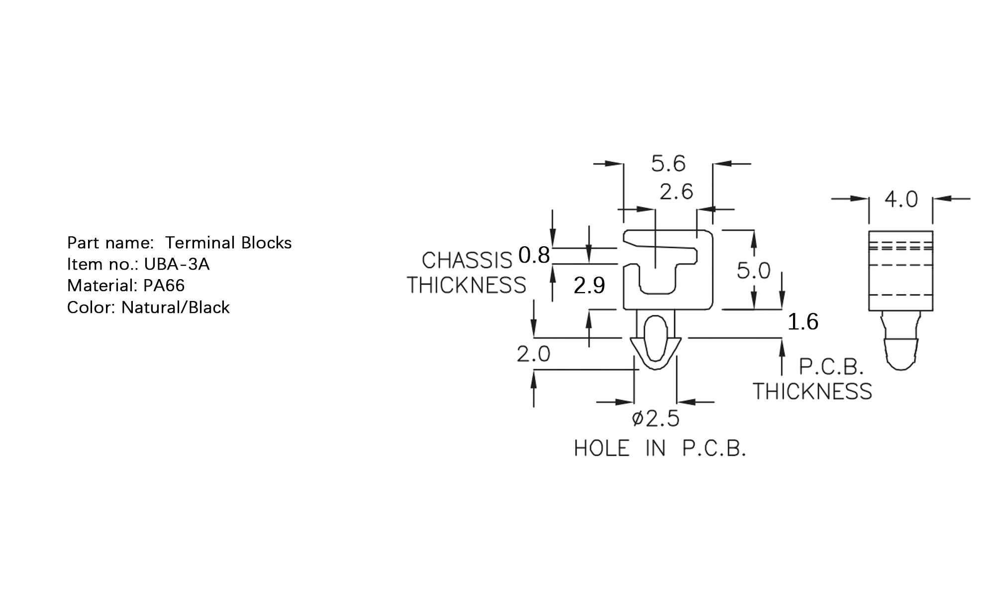 Terminal Blocks UBA-3A